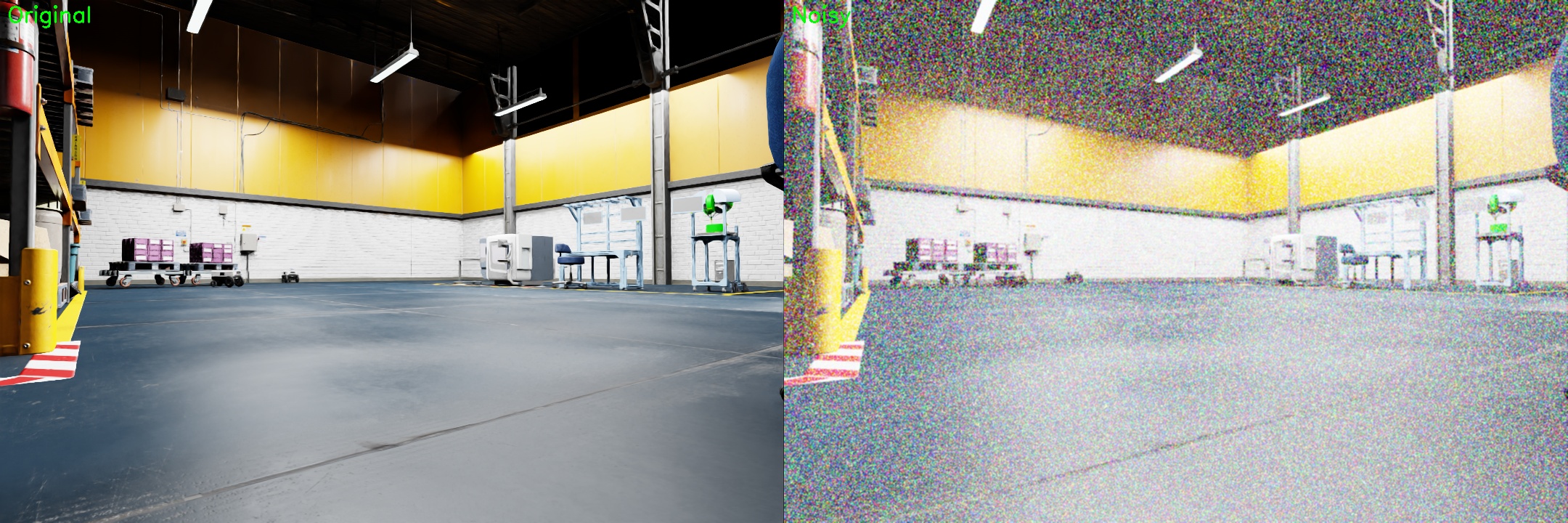 Image with high noise and blur